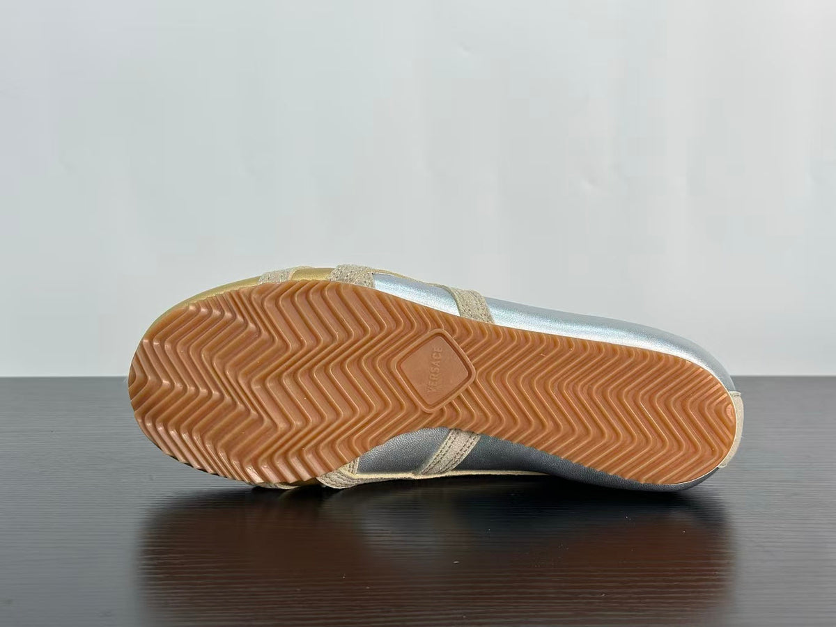VERSACE × Onitsuka Tiger "Tai-Chi Sakura" Leather & Suede Low-Top Sneakers